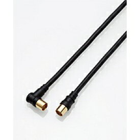 DXアンテナ｜DX ANTENNA 1m アンテナケーブル 4C (ストレート形ーL形) ブラック 4JW1SLSB(B)