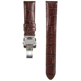 SEIKO｜セイコー 牛革ワニタケフ型押 かん幅20mm 尾錠幅18mm SEIKOバンド 茶（中留：銀） RS05C20BN