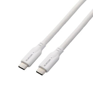 ELECOMbGR ^CvC P[u USB Type C to Type C 0.5m PD 100W USB10Gbps fɂ VRbV 炩 y MacBook Pro iPad iPhone  Type-C @Ή z zCg MPA-CC1GSM05WH