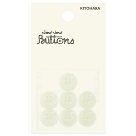 清原｜KIYOHARA ナウナウボタン 貝調シャツボタン 太縁 4つ穴 11.5mm 生成 NWN4024