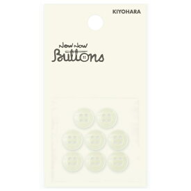 清原｜KIYOHARA ナウナウボタン 貝調シャツボタン 太縁 4つ穴 10mm 生成 NWN4025