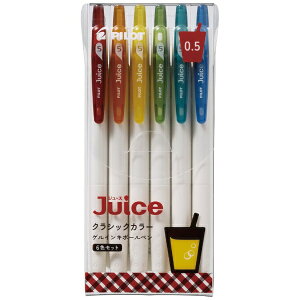 PILOT�b�p�C���b�g �{�[���y�� �ɍ� Juice(�W���[�X) �N���V�b�N�J���[ 6�F�Z�b�g LJU-15-6CC [0.5mm]