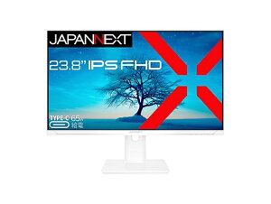 JAPANNEXT�b�W���p���l�N�X�g USB-C�ڑ� PC���j�^�[ �z���C�g JN-IPS2381FHDR-C65W-HSP-W [23.8�^ /�t��HD(1920×1080) /���C�h /75Hz]