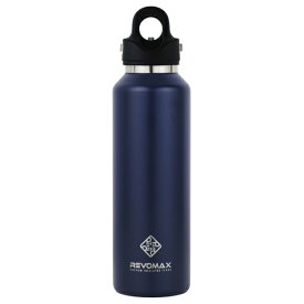 REVOMAX｜レボマックス 炭酸対応真空断熱ボトル 20oz［592ml/ワンタッチ］ REVOMAX ネイビー DWF-20750B-JP-V3 [炭酸対応]