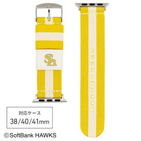 バンビ｜BAMBI Apple Watch（アップルウォッチ）対応バンド パ・リーグ6球団デザイン　ナイロン 【対応ケースサイズ：42/41/40/38mm】 福岡ソフトバンクホークス （ホームデザイン） RWL003HHU