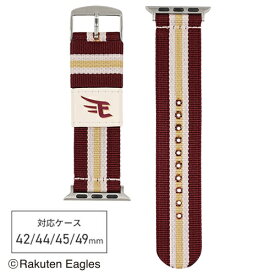 バンビ｜BAMBI Apple Watch（アップルウォッチ）対応バンド パ・リーグ6球団デザイン　ナイロン 【対応ケースサイズ：49/46/45/44/42mm】 東北楽天ゴールデンイーグルス （ビジターデザイン） RWL004EVU