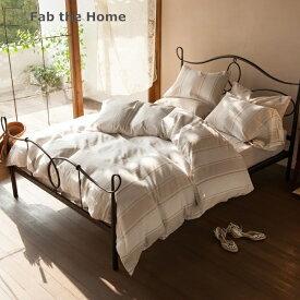 ファブザホーム｜Fab the Home 【掛け布団カバー】 シックストライプ 190×210cm ストーン FH123151-130 [ダブルサイズ]
