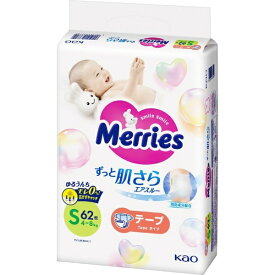 花王｜Kao Merries（メリーズ）エアスルー テープ Sサイズ（4-8kg） 62枚入