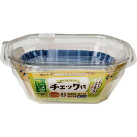 東洋アルミエコープロダクツ｜TOYO ALUMINIUM EKCO PRODUCTS おべんとうカップチェック柄 オーバル4色 50枚入