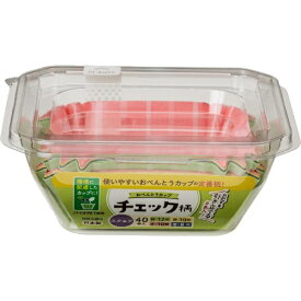 東洋アルミエコープロダクツ｜TOYO ALUMINIUM EKCO PRODUCTS おべんとうカップチェック柄 スクエア4色 40枚入