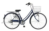 楽天市場】自転車 27インチ 変速（カラーネイビー）（シティサイクル  