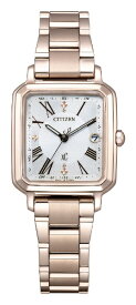 【エントリーで最大全額ポイント還元｜7/18迄】 CITIZEN｜シチズン xC（クロスシー）　光発電エコ・ドライブ電波時計［ソーラー電波時計］　hikari collection Square 2way Model　Titania Happy Flight ES9506-62A