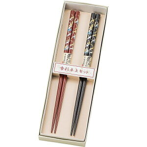 まえじゅう漆器|MAEJYU SHIKKI 1J-620 木製 夫婦箸 吉祥鶴