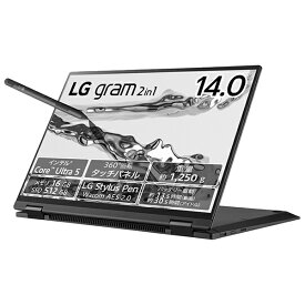 LG｜エルジー ノートパソコン gram 2in1 14T90S-MA55J [14.0型 /Windows11 Home /intel Core Ultra 5 /メモリ：16GB /SSD：512GB /英語版キーボード /2024年01月モデル]