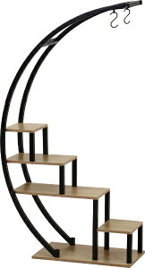 【エントリーで最大全額ポイント還元|11/5迄】 不二貿易|Fuji Boeki ディスプレイラック アーチ型KD BK ブラック 63753