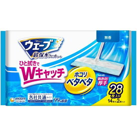 ユニチャーム｜unicharm ウェーブ フロア用ウェットシート 無香 28枚大容量パック