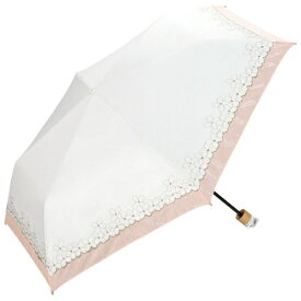 ワールドパーティー｜WPC. 日傘 折りたたみ傘 遮光リムオーガンジーフラワー刺繍 ミニ Wpc. オフ 801-18481-102 [日傘 /レディース /50cm]