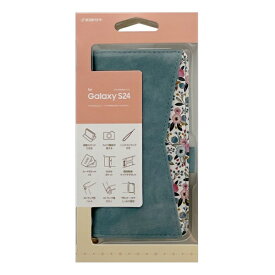 ラスタバナナ｜RastaBanana Galaxy S24 花柄手帳型ケース ライトブルー 7828GS24BHLBL