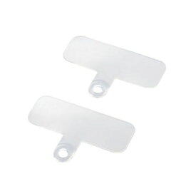 ELECOM｜エレコム スマホ ストラップホルダー シート ケーブル穴用 1口タイプ 2枚入り ストラップシート タグパッチ クリア P-STHD1PCR