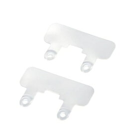 ELECOM｜エレコム スマホ ストラップホルダー シート スピーカー穴用 2口タイプ 2枚入り ストラップシート タグパッチ クリア P-STHD2PCR