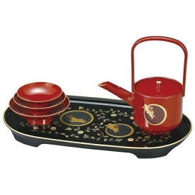 まえじゅう漆器｜MAEJYU SHIKKI 7L-014 うさぎ唐草 屠蘇器