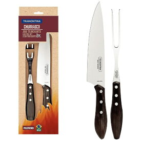 トラモンティーナ｜TRAMONTINA ポリウッド　カービングフォーク＆ナイフ　ダーク