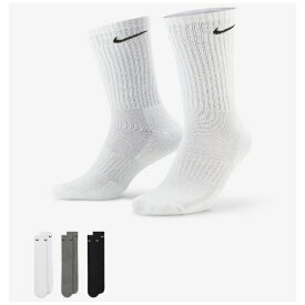 NIKE｜ナイキ 男女兼用 3Pエブリデイクッションクルー ソックス マルチカラー SX7664 [ユニセックス /23〜25cm]【返品交換不可】