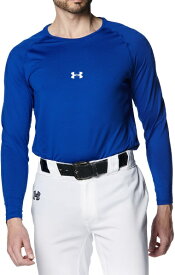 【返品交換不可】 アンダーアーマー｜UNDER ARMOUR メンズ ベースポール UAヒートギア コンフォート フィッティド ロングスリーブ クルーネック シャツ Royal 1384731 [メンズ /MDサイズ]