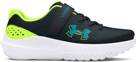 アンダーアーマー｜UNDER ARMOUR キッズ ランニングシューズ UAサージ4 AC Black×High Vis Yellow×Circuit Teal 3027104 [17.0cm /幅:D]