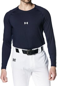 【返品交換不可】 アンダーアーマー｜UNDER ARMOUR メンズ ベースポール UAヒートギア コンフォート フィッティド ロングスリーブ クルーネック シャツ Midnight Navy 1384731 [メンズ /3XLサイズ]