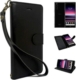 shizukawill｜シズカウィル Xperia 5 SO-01M SOV41 手帳型 グレイスケース リッチブラック SOX5SIBK
