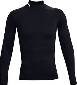 アンダーアーマー｜UNDER ARMOUR メンズ UAヒートギアアーマー コンプレッション ロングスリーブ モック シャツ Black×White 1369606 [メンズ /SMサイズ]