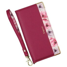 近通｜Kintsu AQUOSR8ケース手帳型ブルーミースマホケース Elegante フラワーラズベリ BL-AQR8-RB