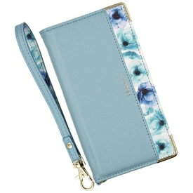 近通｜Kintsu AQUOSR8ケース手帳型ブルーミースマホケース Elegante フラワークラウディ BL-AQR8-CB