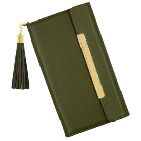 近通｜Kintsu AQUOSsense8ケース手帳型ベリンダ三つ折りタッセルスマホケースエレガンテElegante Elegante オリーブグリーン BE-AQSE8-GR