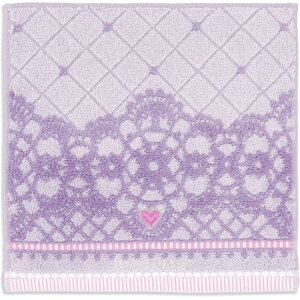 タオル美術館|Towel Art Museum JILLSTUART(ジルスチュアート)ドーリーレース タオルハンカチ(約25×25cm) パープル