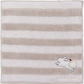 タオル美術館 JILLSTUART（ジルスチュアート）ホワイトバニー タオルハンカチ（約20×20cm） グレー