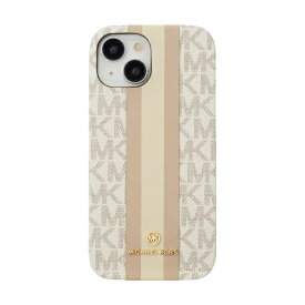 マイケルコース｜MICHAEL KORS Slim Wrap Case Stripe MagSafe iPhone 15 MICHAEL KORS Vanilla MKSTVNLWPIP2361