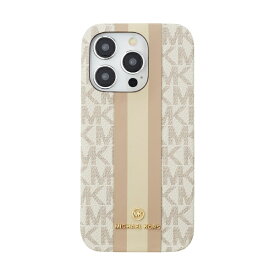 マイケルコース｜MICHAEL KORS Slim Wrap Case Stripe MagSafe iPhone 15 Pro MICHAEL KORS Vanilla MKSTVNLWPIP2361P