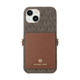 マイケルコース｜MICHAEL KORS Wrap Case Pocket with Strap iPhone 15 MICHAEL KORS Brown MKWSBRWPWIP2361
