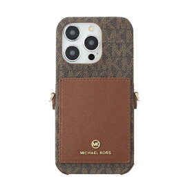 マイケルコース｜MICHAEL KORS Wrap Case Pocket with Strap iPhone 15 Pro MICHAEL KORS Brown MKWSBRWPWIP2361P