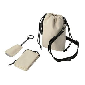 ELECOM｜エレコム スマホショルダー スマホポーチ ショルダーポーチ 斜めがけ ループベルト ミニポーチ付 【〜6.7インチ iPhone Android】 グレージュ P-CLSPL01GB