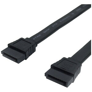 親和産業|Shinwa Sangyo SATA3ケーブル ラッチなし 30cm ブラック SS-SAT30BK-S0