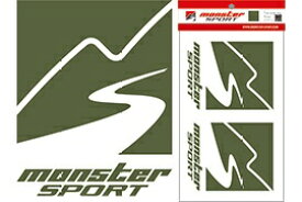 monsterSPORT｜モンスタースポーツ スクエアロゴステッカー マットグリーン 896518-000MGR