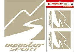 monsterSPORT｜モンスタースポーツ スクエアロゴステッカー マットベージュ 896518-000MBE