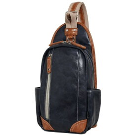 ELA｜イー・エル・エー ELA　合成皮革　ボディバッグ ネイビー ELA-12259-NV