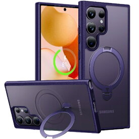 【エントリーで最大全額ポイント還元｜7/18迄】 TORRAS｜トラス Torras - UPRO Ostand Spin for Galaxy S24 Ultra [ダークパープル ]
