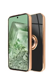 shizukawill｜シズカウィル Google Pixel8a リング付キケース グリッティア ブライトブラック GOPI8ACL5BK