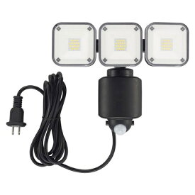 オーム電機｜OHM ELECTRIC 防犯センサーライト3灯コンセント式4500ルーメン LS-A450W3