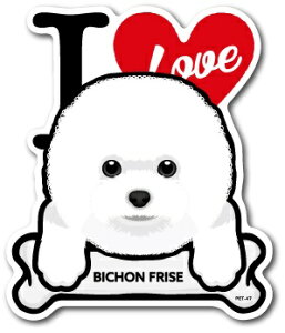 �[�l�����X�e�b�J�[�bGENERAL STICKER DOG STICKER BICHON FRISE PET-047